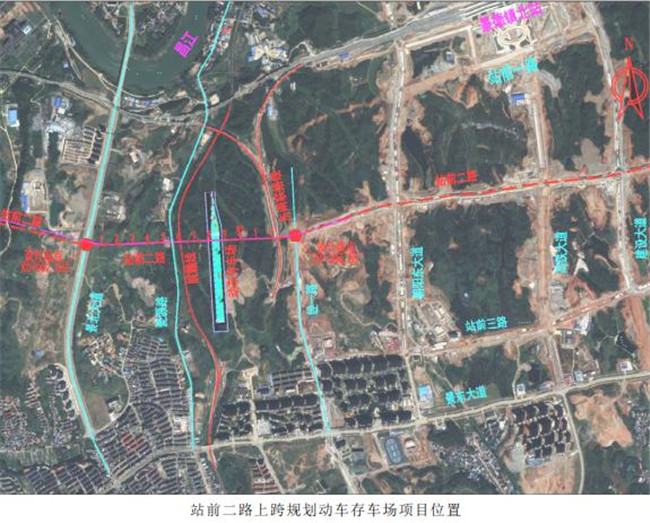 高鐵商務(wù)區(qū)站前二路鐵路及回車場三座跨線橋梁工程